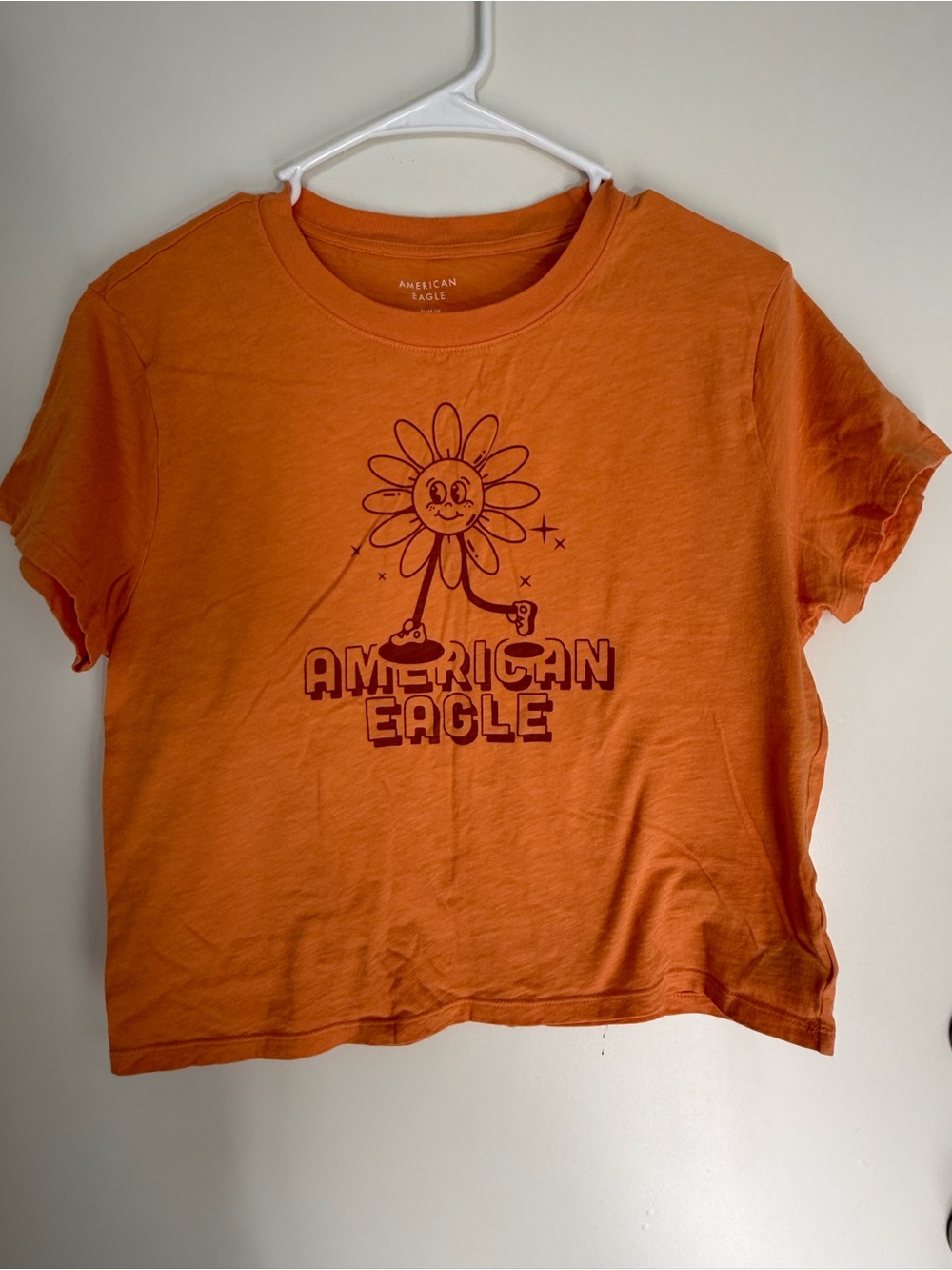 American Eagle Outfitters Orange Daisy Graphic Tee